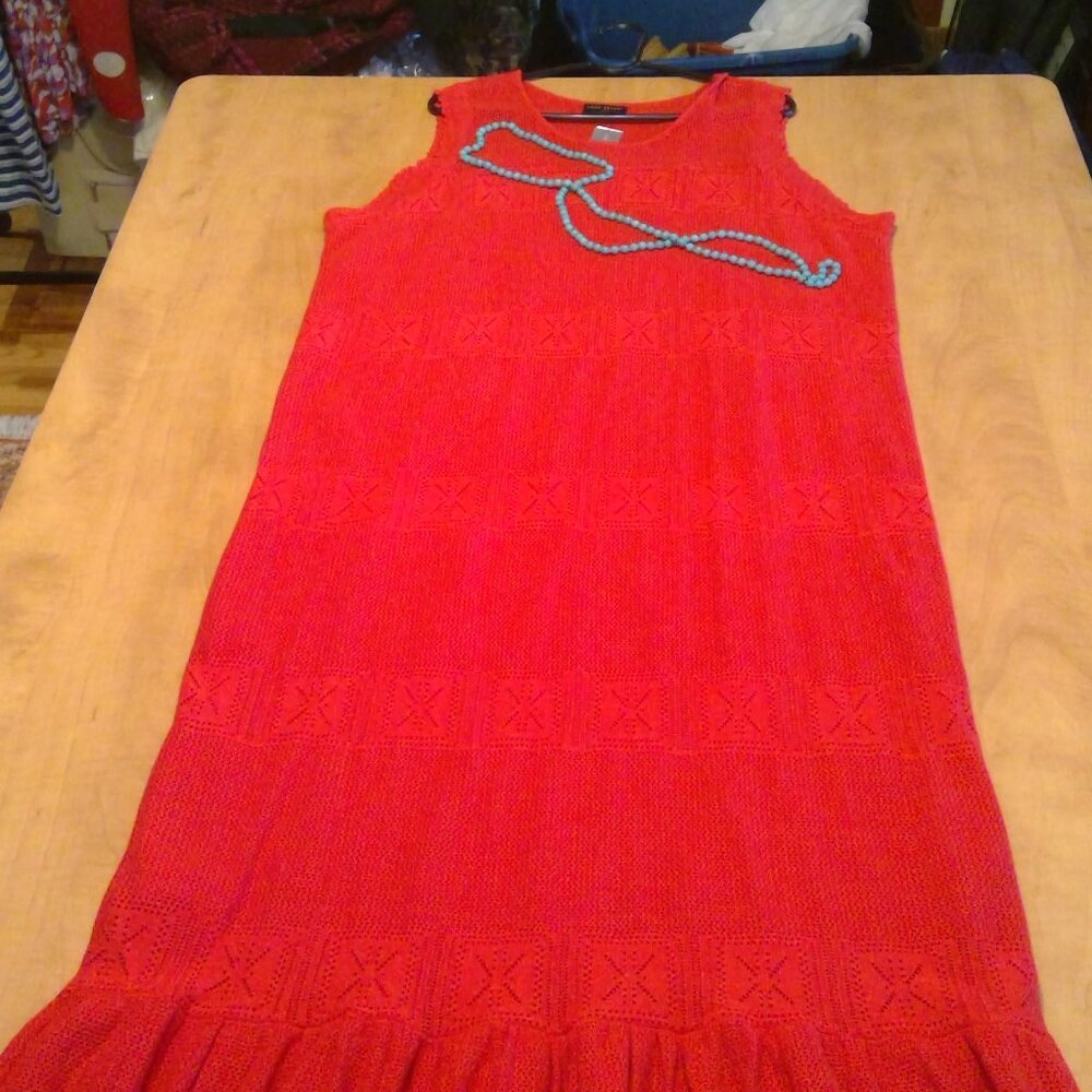 Lane Bryant Red knit midi tags on 26/28